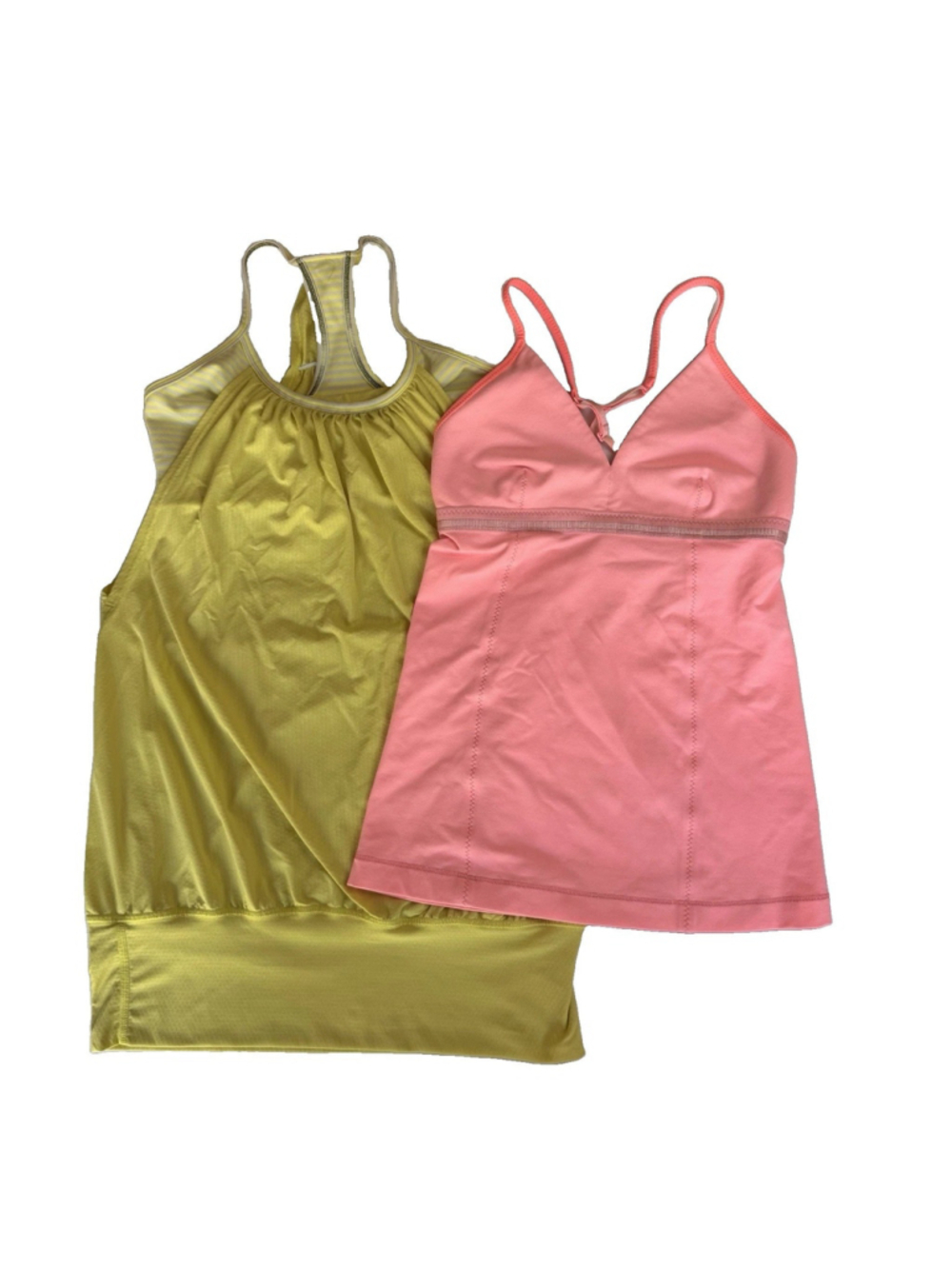 Set of 2 Lululemon Athletic Running Workout Tank Tops Size:4 Build In Bra
